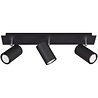 LED plafondspot Trion Mary 3x GU10 mat zwart draaibaar Binnenverlichting