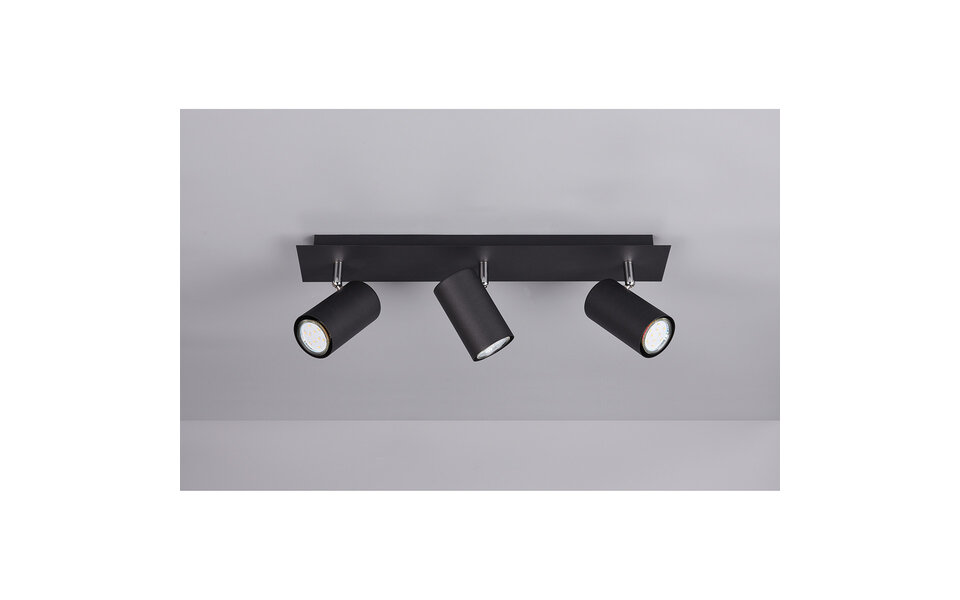 HLW LED LED Plafondspot - Trion Mary - GU10 Fitting - 3-lichts - Rechthoek - Mat Zwart - Aluminium HLW LED LED Plafondspot - Trion Mary - GU10 Fitting - 3-lichts - Rechthoek - Mat Zwart - Aluminium