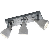 LED Ceiling Spotlight Trion Conry 3-light GU10 Gray Concrete Look LED Ceiling Spotlight Trion Conry 3-light GU10 Gray Concrete Look