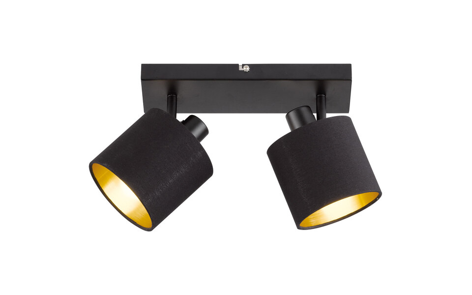 HLW LED LED Plafondspot - Plafondverlichting - Trion Torry - E14 Fitting - 2-lichts - Rechthoek - Mat Zwart - Aluminium
