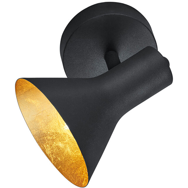 Trion Nana LED plafondspot mat zwart/goud E14 aluminium Binnenverlichting