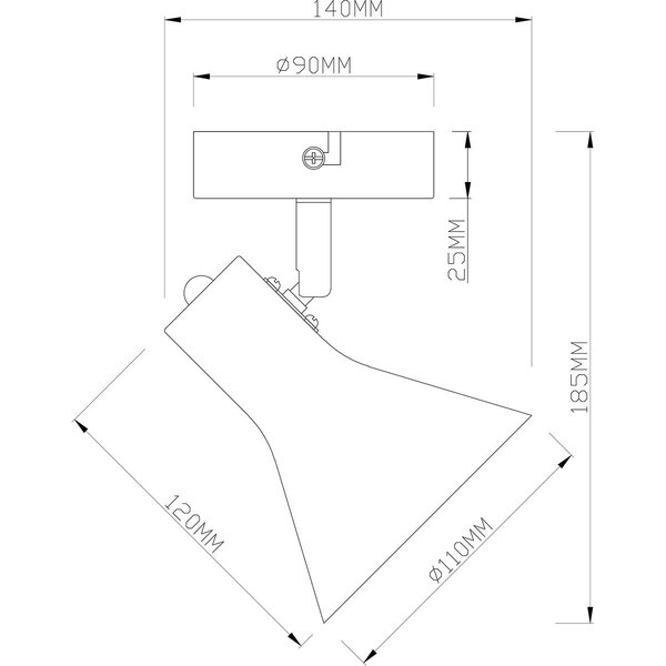 HLW LED LED Plafondspot - Trion Nana - E14 Fitting - 1-lichts - Rond - Mat Zwart/Goud - Aluminium HLW LED LED Plafondspot - Trion Nana - E14 Fitting - 1-lichts - Rond - Mat Zwart/Goud - Aluminium