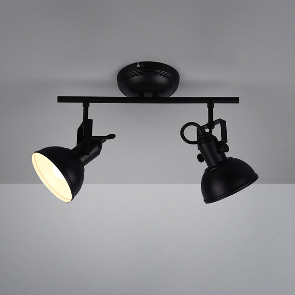 HLW LED LED Plafondspot - Trion Gini - E14 Fitting - 2-lichts - Rechthoek - Mat Zwart - Aluminium HLW LED LED Plafondspot - Trion Gini - E14 Fitting - 2-lichts - Rechthoek - Mat Zwart - Aluminium