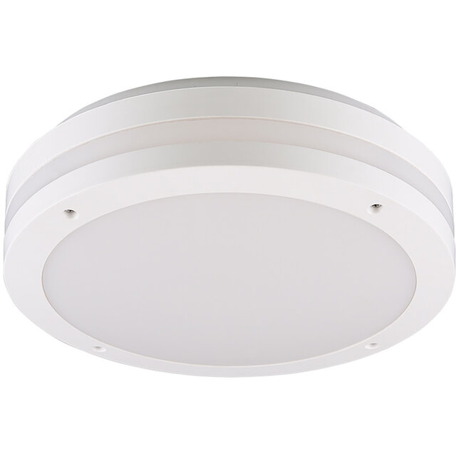 Ronde witte LED plafondlamp 30 cm diameter 12W 3000K warm wit licht IP54 geschikt voor badkamer