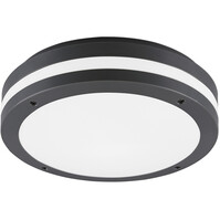 Trion Keraly LED ceiling light IP54 12W matte anthracite