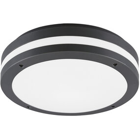 Trion Keraly LED plafondlamp IP54 12W mat antraciet Trion Keraly LED plafondlamp IP54 12W mat antraciet