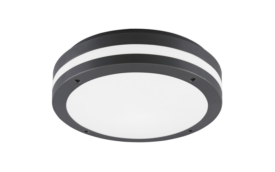 HLW LED LED Plafondlamp - Badkamerlamp - Trion Keraly - Opbouw Rond - Waterdicht - 12W - Warm Wit 3000K - Mat Antraciet - Kunststof HLW LED LED Plafondlamp - Badkamerlamp - Trion Keraly - Opbouw Rond - Waterdicht - 12W - Warm Wit 3000K - Mat Antraciet - Kunststof