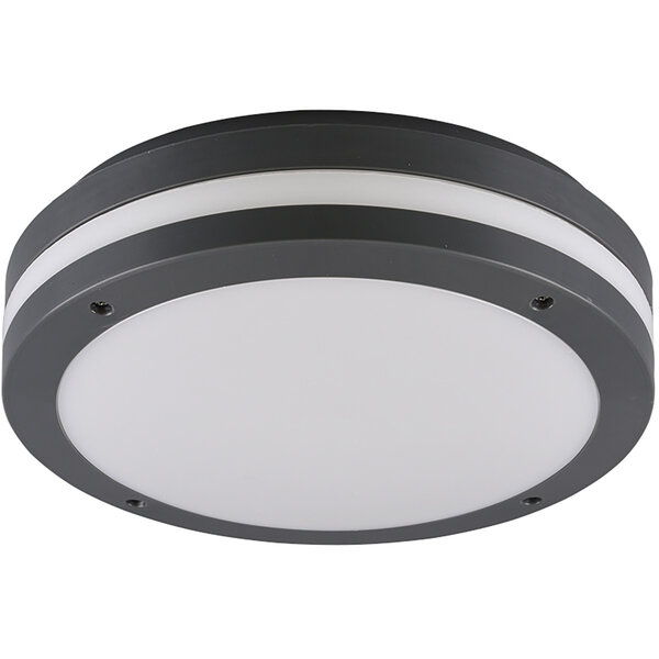 HLW LED LED Plafondlamp - Badkamerlamp - Trion Keraly - Opbouw Rond - Waterdicht - 12W - Warm Wit 3000K - Mat Antraciet - Kunststof HLW LED LED Plafondlamp - Badkamerlamp - Trion Keraly - Opbouw Rond - Waterdicht - 12W - Warm Wit 3000K - Mat Antraciet - Kunststof