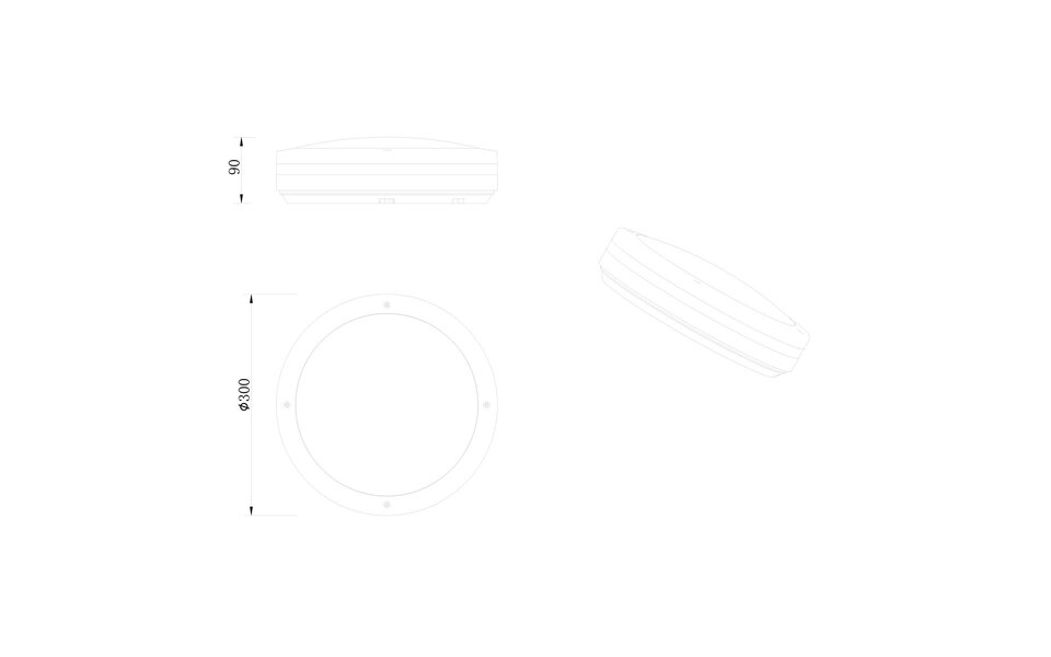 HLW LED LED Ceiling Light - Bathroom Light - Trion Keraly - Surface Mounted Round - Waterproof - 12W - Warm White 3000K - Matte Anthracite - Plastic HLW LED LED Ceiling Light - Bathroom Light - Trion Keraly - Surface Mounted Round - Waterproof - 12W - Warm White 3000K - Matte Anthracite - Plastic