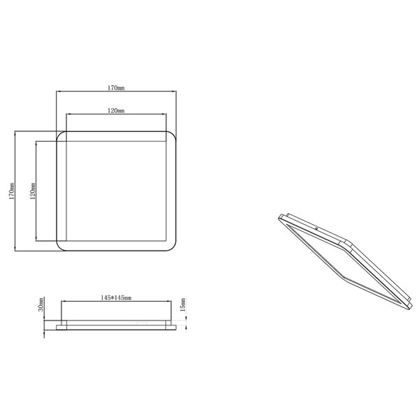 HLW LED LED Plafondlamp - Badkamerlamp - Trion Camy - Opbouw Vierkant 9W - Spatwaterdicht IP44 - Dimbaar - Warm Wit 3000K - Mat Wit HLW LED LED Plafondlamp - Badkamerlamp - Trion Camy - Opbouw Vierkant 9W - Spatwaterdicht IP44 - Dimbaar - Warm Wit 3000K - Mat Wit
