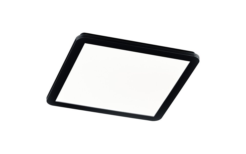 HLW LED LED Ceiling Lamp - Bathroom Lamp - Trion Camy - Surface Mounted Square 22W - Splashproof IP44 - Dimmable - Warm White 3000K - Matte Black HLW LED LED Ceiling Lamp - Bathroom Lamp - Trion Camy - Surface Mounted Square 22W - Splashproof IP44 - Dimmable - Warm White 3000K - Matte Black