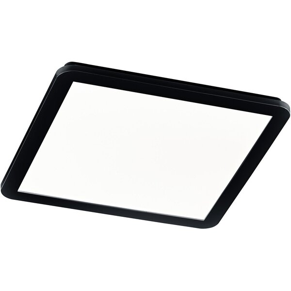 HLW LED LED Plafondlamp - Badkamerlamp - Trion Camy - Opbouw Vierkant 22W - Spatwaterdicht IP44 - Dimbaar - Warm Wit 3000K - Mat Zwart HLW LED LED Plafondlamp - Badkamerlamp - Trion Camy - Opbouw Vierkant 22W - Spatwaterdicht IP44 - Dimbaar - Warm Wit 3000K - Mat Zwart