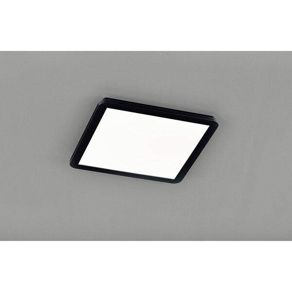 HLW LED LED Plafondlamp - Badkamerlamp - Trion Camy - Opbouw Vierkant 22W - Spatwaterdicht IP44 - Dimbaar - Warm Wit 3000K - Mat Zwart HLW LED LED Plafondlamp - Badkamerlamp - Trion Camy - Opbouw Vierkant 22W - Spatwaterdicht IP44 - Dimbaar - Warm Wit 3000K - Mat Zwart
