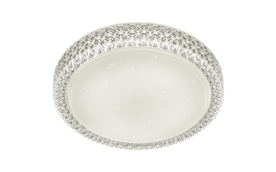 HLW LED LED Ceiling Light - Trion Pegyon - 21W - Warm White 3000K - Dimmable - Star Light - Round - Matte White - Acrylic