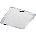 LED Ceiling Light - Bathroom Light - Trion Ceaniry - Surface Mounted Square 18W - Splashproof IP44 - Dimmable - Warm White 3000K - Gloss Chrome