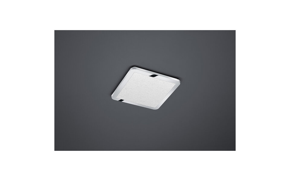 HLW LED LED Plafondlamp - Badkamerlamp - Trion Ceaniry - Opbouw Vierkant 18W - Spatwaterdicht IP44 - Dimbaar - Warm Wit 3000K - Glans Chroom