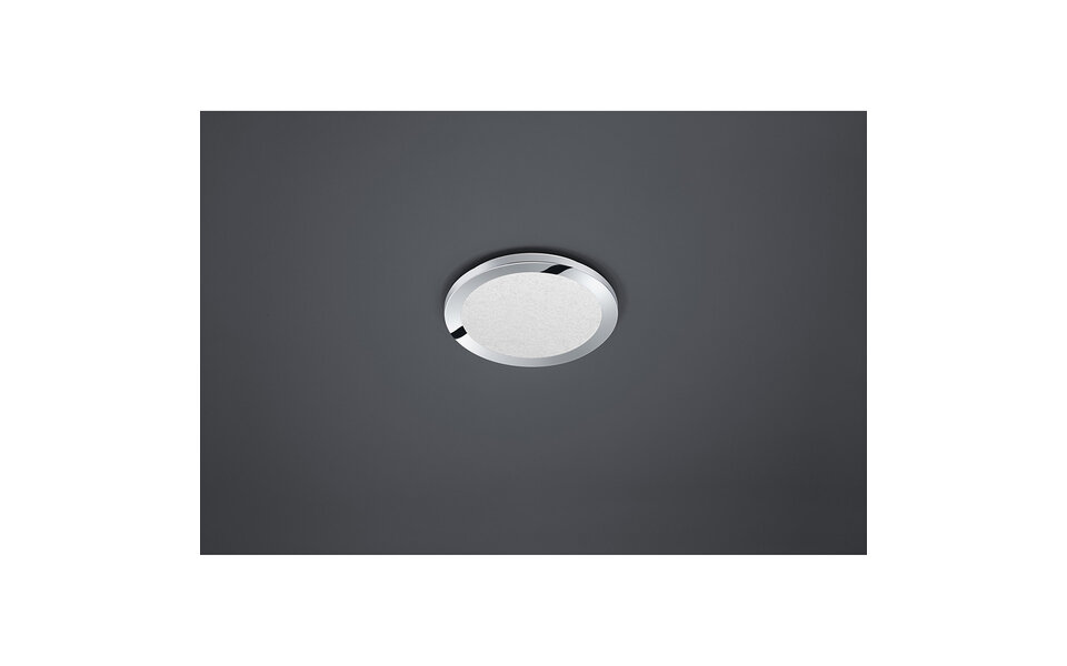 HLW LED LED Ceiling Light - Bathroom Light - Trion Ceaniry - Surface Mounted Round 15W - Splashproof IP44 - Dimmable - Warm White 3000K - Gloss Chrome HLW LED LED Ceiling Light - Bathroom Light - Trion Ceaniry - Surface Mounted Round 15W - Splashproof IP44 - Dimmable - Warm White 3000K - Gloss Chrome