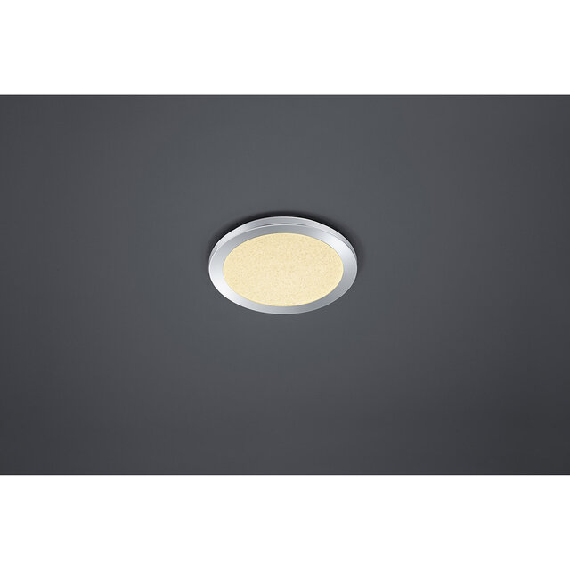 HLW LED LED Ceiling Light - Bathroom Light - Trion Ceaniry - Surface Mounted Round 15W - Splashproof IP44 - Dimmable - Warm White 3000K - Gloss Chrome HLW LED LED Ceiling Light - Bathroom Light - Trion Ceaniry - Surface Mounted Round 15W - Splashproof IP44 - Dimmable - Warm White 3000K - Gloss Chrome