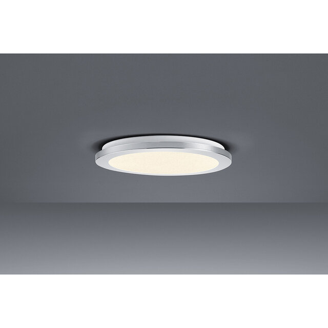 HLW LED LED Plafondlamp - Badkamerlamp - Trion Ceaniry - Opbouw Rond 15W - Spatwaterdicht IP44 - Dimbaar - Warm Wit 3000K - Glans Chroom HLW LED LED Plafondlamp - Badkamerlamp - Trion Ceaniry - Opbouw Rond 15W - Spatwaterdicht IP44 - Dimbaar - Warm Wit 3000K - Glans Chroom