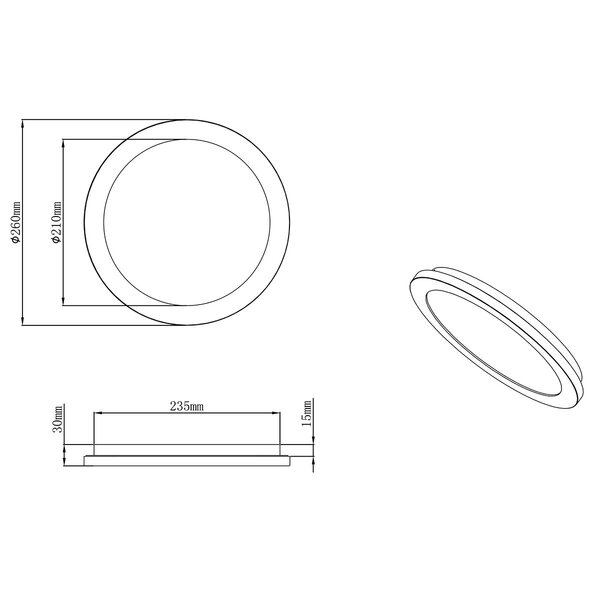 HLW LED LED Plafondlamp - Badkamerlamp - Trion Ceaniry - Opbouw Rond 15W - Spatwaterdicht IP44 - Dimbaar - Warm Wit 3000K - Glans Chroom HLW LED LED Plafondlamp - Badkamerlamp - Trion Ceaniry - Opbouw Rond 15W - Spatwaterdicht IP44 - Dimbaar - Warm Wit 3000K - Glans Chroom