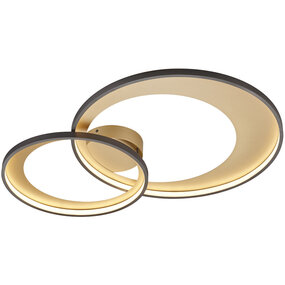 LED plafondlamp Trion Granity ovaal mat zwart 36W dimbaar LED plafondlamp Trion Granity ovaal mat zwart 36W dimbaar