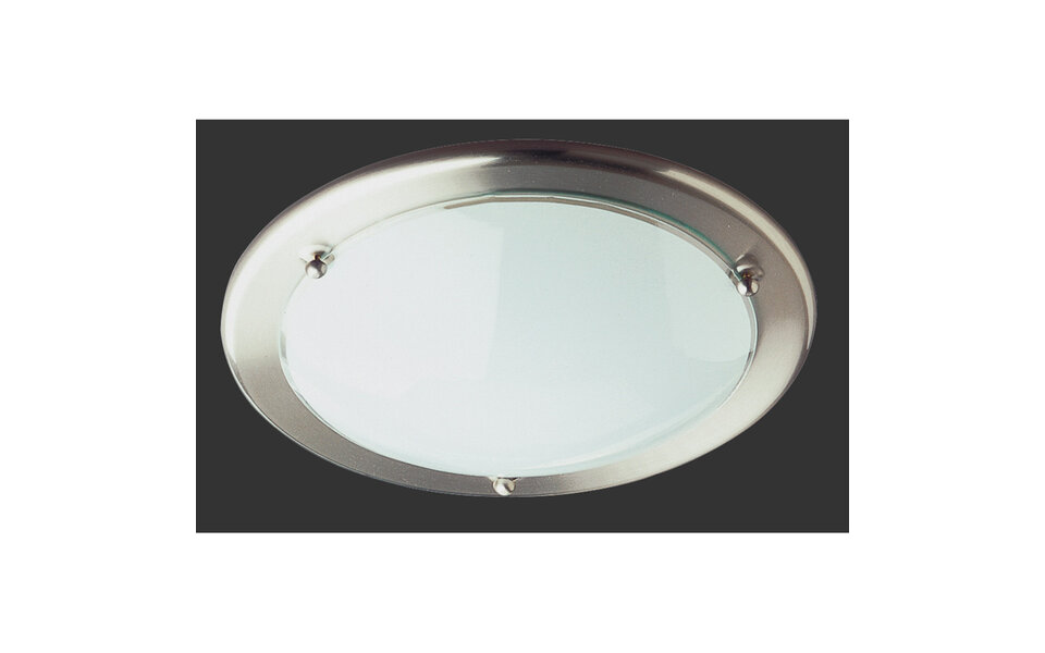 HLW LED LED Plafondlamp - Plafondverlichting - Trion Primy - E27 Fitting - Rond - Mat Nikkel - Aluminium