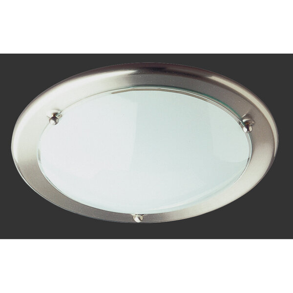 HLW LED LED Plafondlamp - Plafondverlichting - Trion Primy - E27 Fitting - Rond - Mat Nikkel - Aluminium HLW LED LED Plafondlamp - Plafondverlichting - Trion Primy - E27 Fitting - Rond - Mat Nikkel - Aluminium