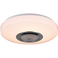 LED Ceiling Light - Trion Niamy - 10W - Bluetooth Speaker - RGBW - Dimmable - Remote Control - Round - Matte White