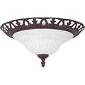 LED Plafondlamp - Trion Rustina - Opbouw Rond - E27 Fitting - 2-lichts - Roestkleur - Aluminium