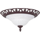 HLW LED LED Plafondlamp - Trion Rustina - Opbouw Rond - E27 Fitting - 2-lichts - Roestkleur - Aluminium