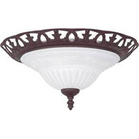 LED Plafondlamp Trion Rustina Roestkleur Rond 2xE27
