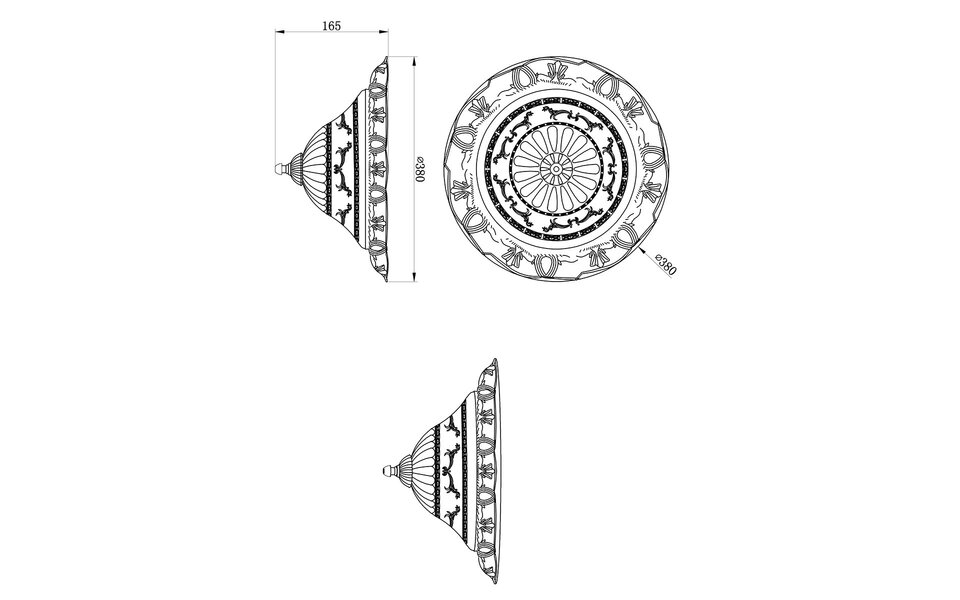 HLW LED LED Ceiling Light - Trion Rustina - Surface Mounted Round - E27 Fitting - 2 Lights - Rust Color - Aluminum