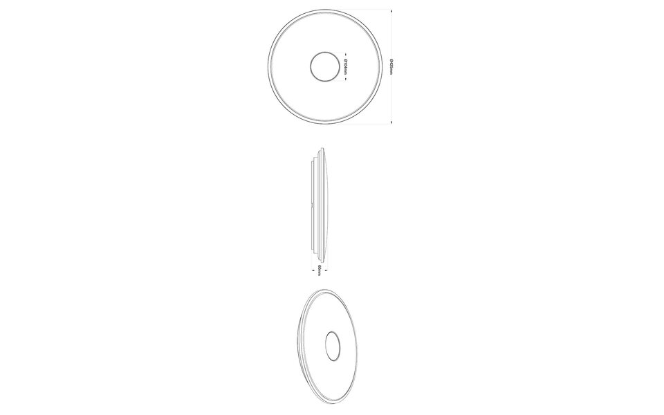 HLW LED LED Plafondlamp - Trion Sorgina - 30W - Aanpasbare Kleur - Dimbaar - Afstandsbediening - Rond - Mat Wit