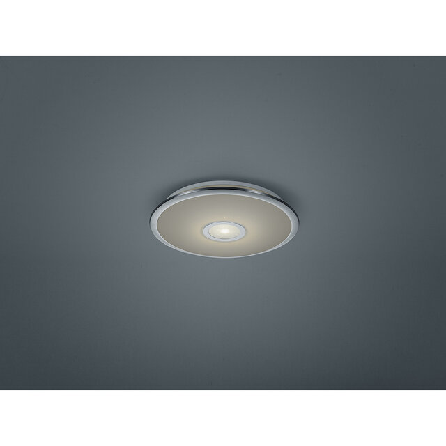 HLW LED LED ceiling light - Trion Osirina - 30W - Adjustable color - Dimmable - Remote control - Round - Gloss chrome - Plastic