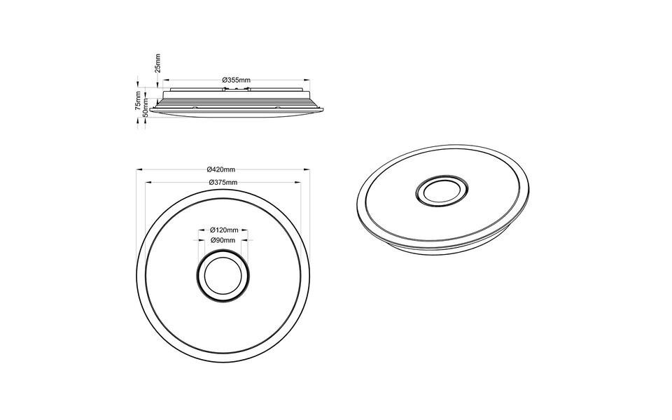 HLW LED LED Plafondlamp - Trion Osirina - 30W - Aanpasbare Kleur - Dimbaar - Afstandsbediening - Rond - Glans Chroom - Kunststof HLW LED LED Plafondlamp - Trion Osirina - 30W - Aanpasbare Kleur - Dimbaar - Afstandsbediening - Rond - Glans Chroom - Kunststof