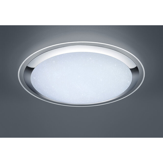 HLW LED LED Plafondlamp - Trion Mikany - 95W - Aanpasbare Kleur - Dimbaar - Afstandsbediening - Rond - Mat Wit