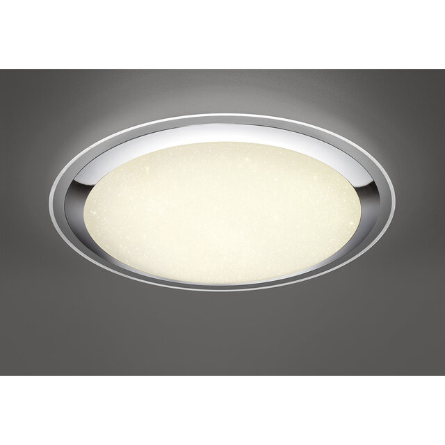 HLW LED LED Plafondlamp - Trion Mikany - 95W - Aanpasbare Kleur - Dimbaar - Afstandsbediening - Rond - Mat Wit