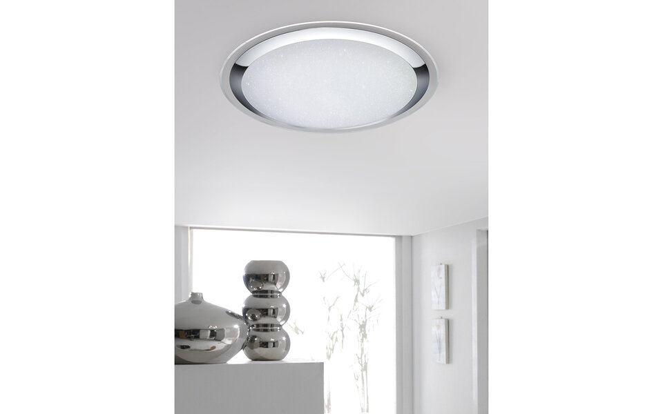 HLW LED LED Ceiling Light - Trion Mikany - 95W - Adjustable Color - Dimmable - Remote Control - Round - Matte White HLW LED LED Ceiling Light - Trion Mikany - 95W - Adjustable Color - Dimmable - Remote Control - Round - Matte White