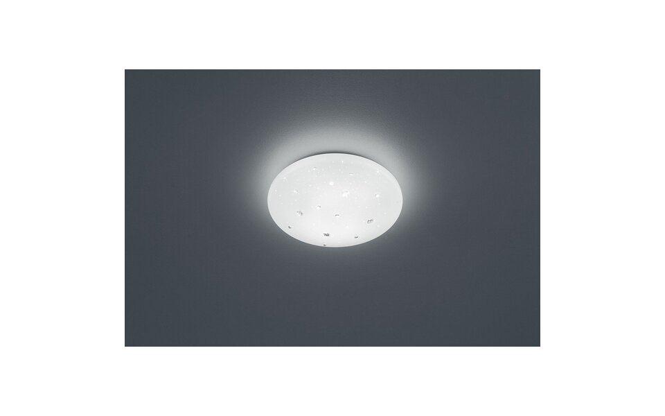 HLW LED LED Ceiling Light - Bathroom Light - Trion Acinoa - Splashproof IP44 - 12W - Natural White 4000K - Round - Matte White