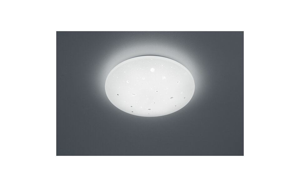 HLW LED LED Plafondlamp - Badkamerlamp - Trion Acinoa - Spatwaterdicht IP44 - Dimbaar - 21W - Natuurlijk Wit 4000K - Rond - Mat Wit