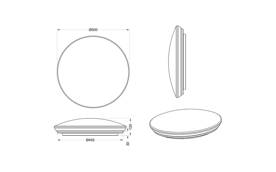 HLW LED LED Ceiling Light - Bathroom Light - Trion Acinoa - Splashproof IP44 - Dimmable - 21W - Natural White 4000K - Round - Matte White