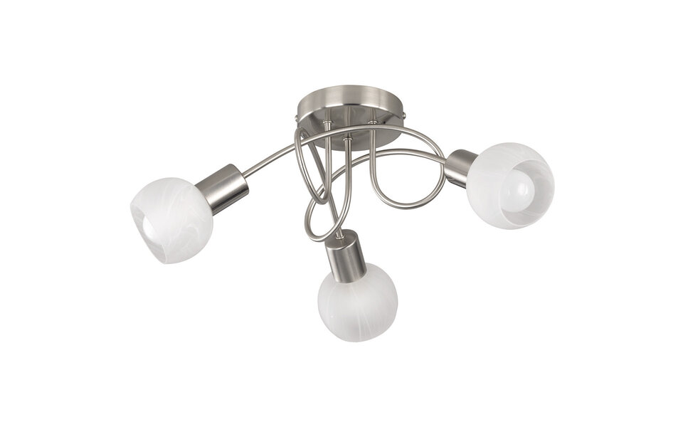HLW LED LED Ceiling Spotlights - Trion Antiniba - E14 Fitting - 3-light - Round - Matte Nickel - Aluminum