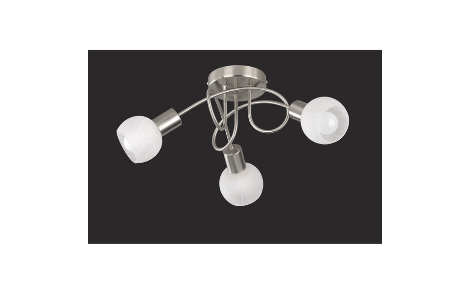 HLW LED LED Ceiling Spotlights - Trion Antiniba - E14 Fitting - 3-light - Round - Matte Nickel - Aluminum