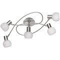 LED Plafondspots - Trion Antiniba - E14 Fitting - 5-lichts - Rond - Mat Nikkel - Aluminium