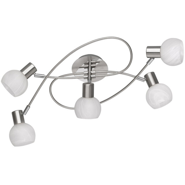Trion Antiniba LED Plafondspot 5x E14 Ø520 Matte Nikkel Binnenverlichting