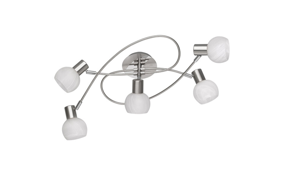 HLW LED LED Plafondspots - Trion Antiniba - E14 Fitting - 5-lichts - Rond - Mat Nikkel - Aluminium