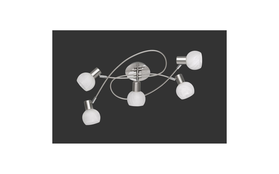 HLW LED LED Ceiling Spotlights - Trion Antiniba - E14 Fitting - 5-light - Round - Matte Nickel - Aluminum