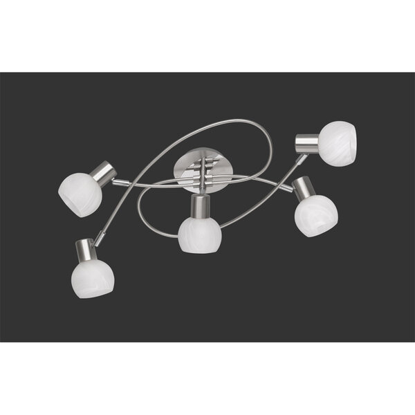 HLW LED LED Plafondspots - Trion Antiniba - E14 Fitting - 5-lichts - Rond - Mat Nikkel - Aluminium
