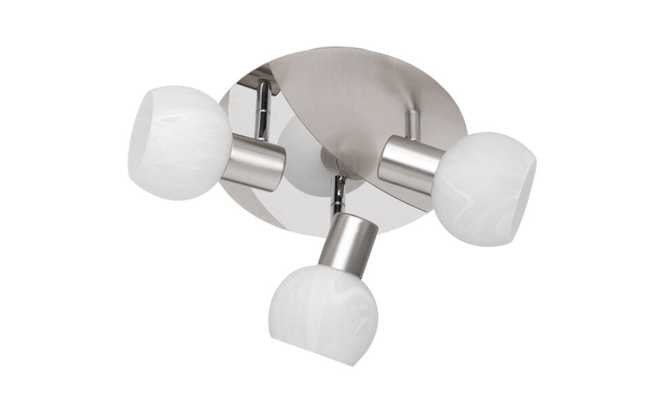 HLW LED LED Ceiling Spotlight - Trion Besina - E14 Fitting - 3-light - Round - Matte Nickel - Aluminum