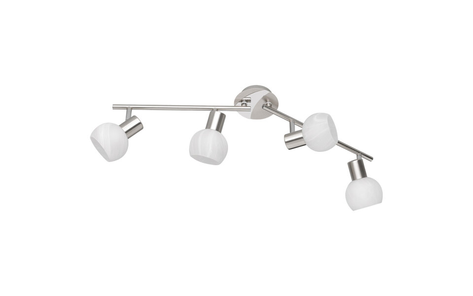HLW LED LED Ceiling Spotlight - Trion Besina - E14 Fitting - 4-light - Round - Matte Nickel - Aluminum